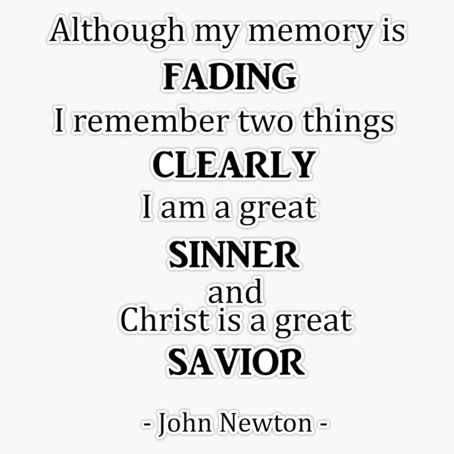 Amazon.com: Magnet John Newton Quote Although My Memory is